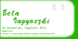 bela vagyoczki business card